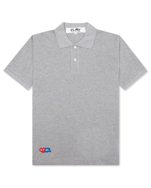 COMME DES GARÇONS PLAY Gray X The Artist Invader Polo Shirt for men