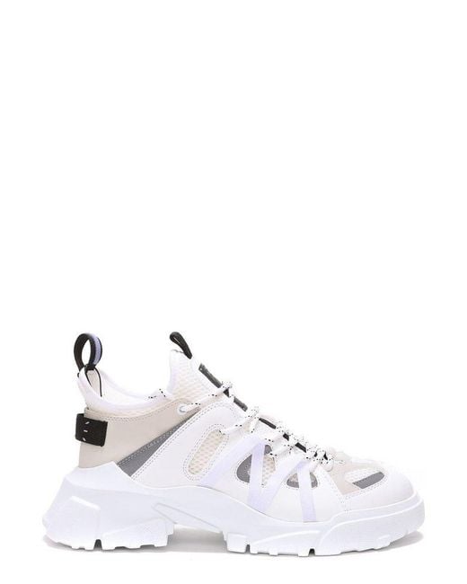 McQ Alexander McQueen White Panelled Lace-up Sneakers