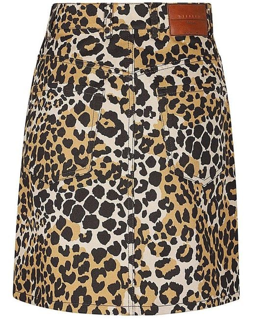Weekend by Maxmara Black Leopard Printed Mini Skirt