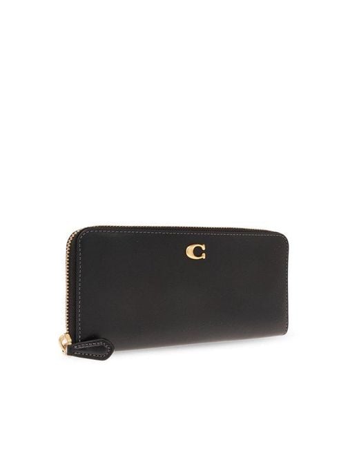 COACH Black Leather Wallet With Logo,