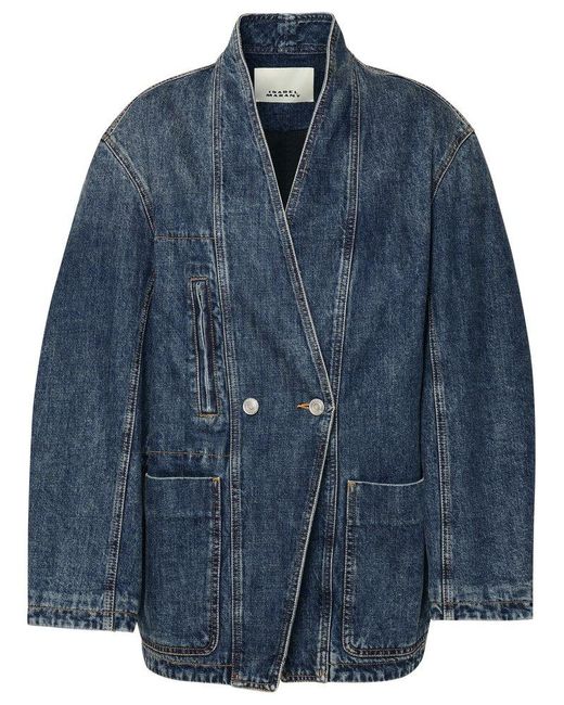 Isabel Marant Blue 'Ikena' Cotton Jacket