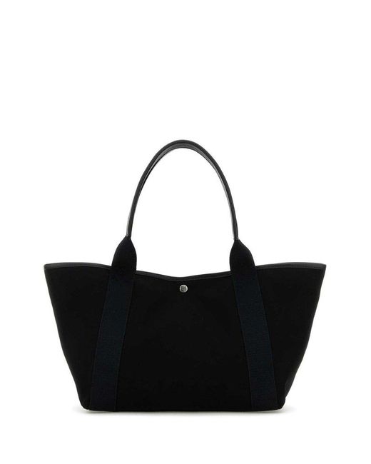 トートバッグ BALENCIAGA BLACK CANVAS MEDIUM BIARRITZ SHOPPING BAG Balenciaga Canvas Medium Biarritz Shopping Bag in Black | Lyst