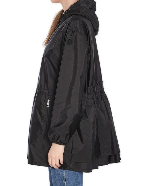 Moncler Black Drawstring Hooded Jacket