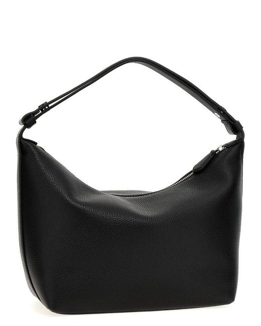 Karl Lagerfeld Black Lea Ikonik-motif Shoulder Bag