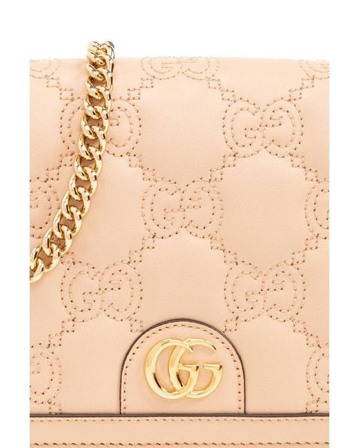 Gucci Natural Quilted Wallet On Chain,