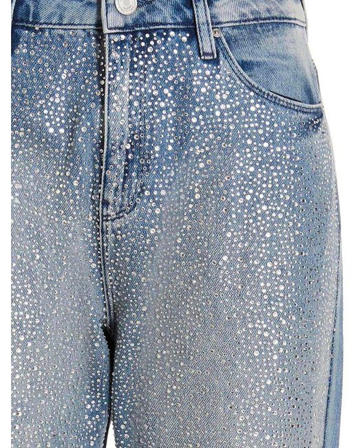 Karl Lagerfeld Embellished Straight-leg Jeans in Blue | Lyst