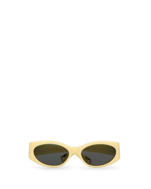 Jacquemus Green Oval Frame Sunglasses