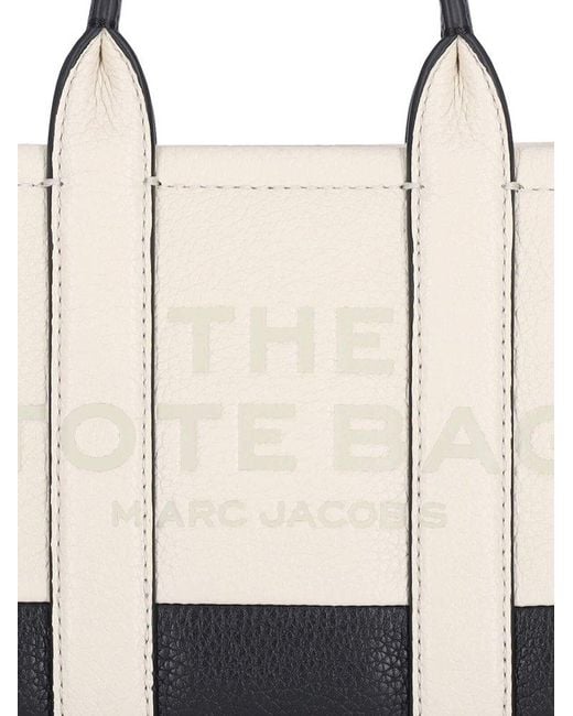 Marc Jacobs White Mini The Colorblock Tote Bag