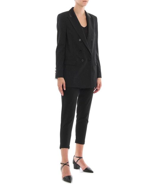 Pinko Black Double-breasted Tailored Blazer