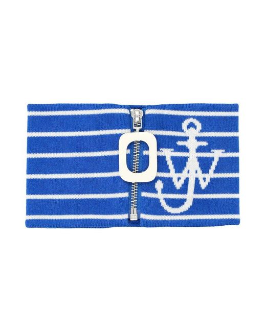 J.W. Anderson Blue Striped Anchor Neckband for men