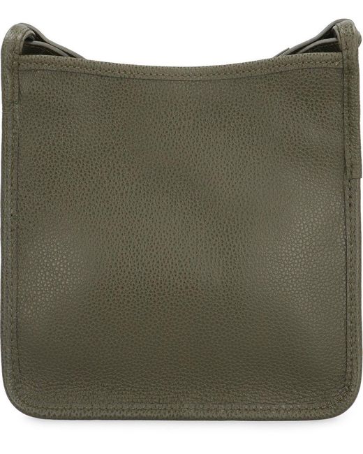 Longchamp Green Le Foulonné S Leather Crossbody Bag