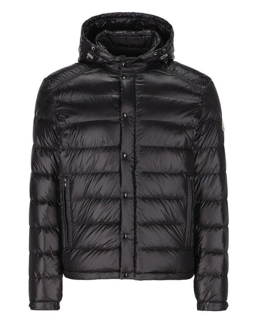 Moncler Black Gliere Logo Patch Padded Jacket for men