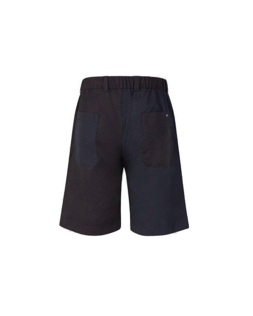 Herno Blue Technical Cotton Bermuda Shorts for men