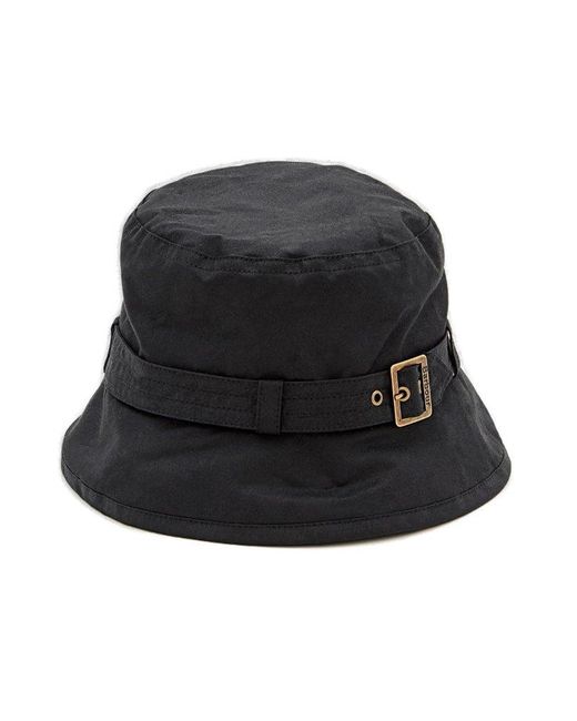 Barbour Black Kelso Wax Belted Hat