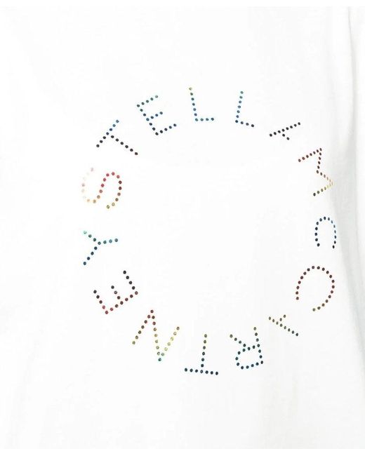 Stella McCartney Logo T-Shirt in White | Lyst