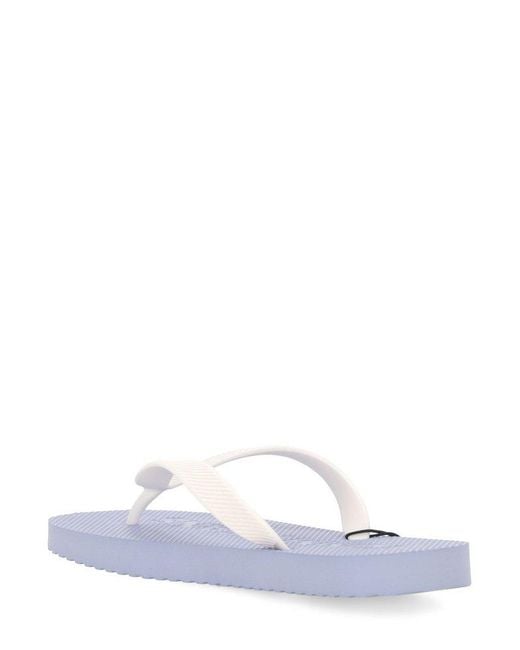 Tommy Hilfiger White Flip-Flop Flats