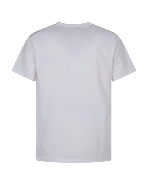 COMME DES GARÇONS PLAY White Heart Embroidered Crewneck T-shirt for men