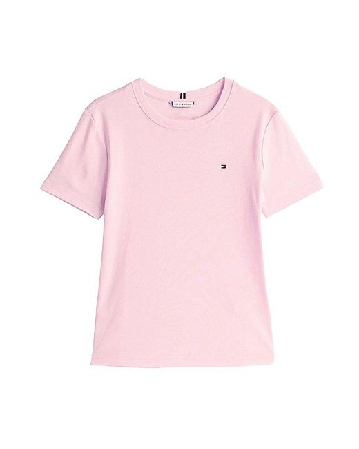 Tommy Hilfiger Pink Cody Slim Crewneck T-Shirt
