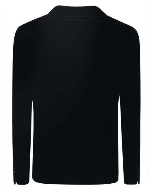 Giorgio Armani Black Double-breasted Long-sleeved Blazer for men