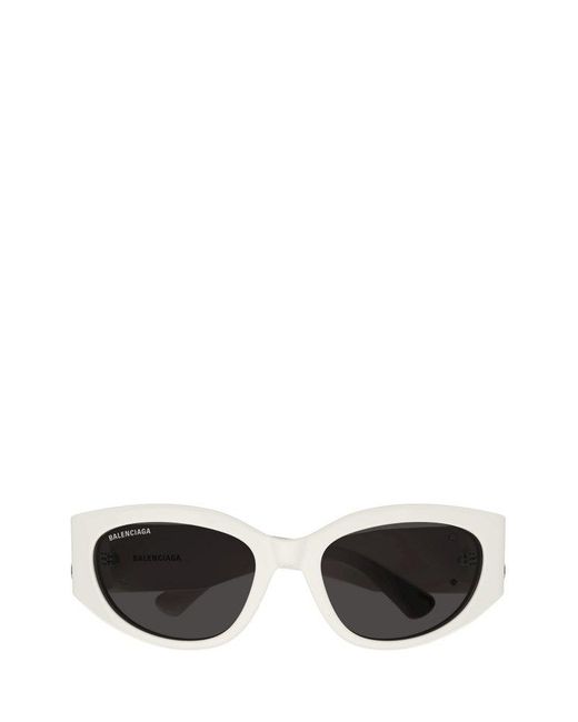 Balenciaga White Round-frame Sunglasses
