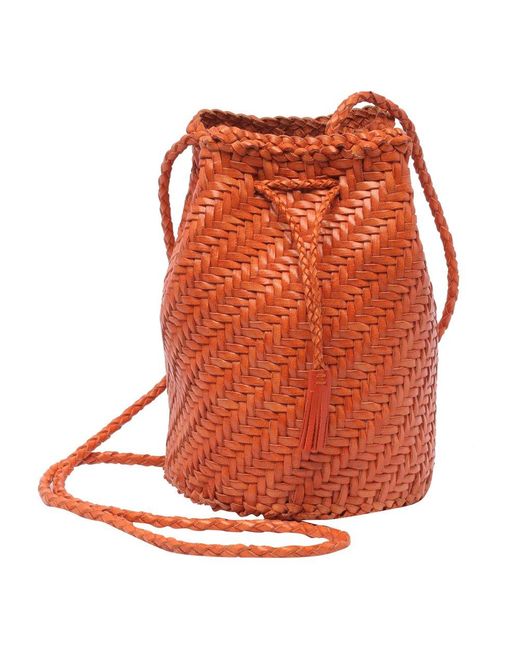 Dragon Diffusion Orange Pompom Double Jump Bucket Bag