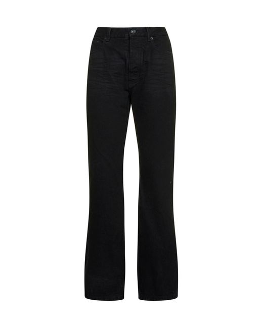 Balenciaga Denim Flared Jeans in Black - Lyst