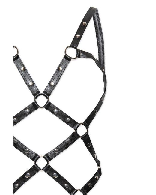 DSquared² Black Studded One-Piece Swimsuit for men