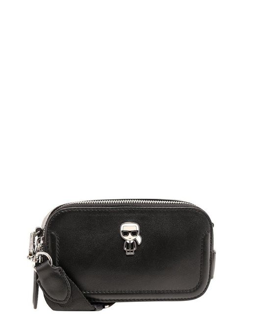 Karl Lagerfeld Leather K/ikonik Camera Bag in Black Lyst