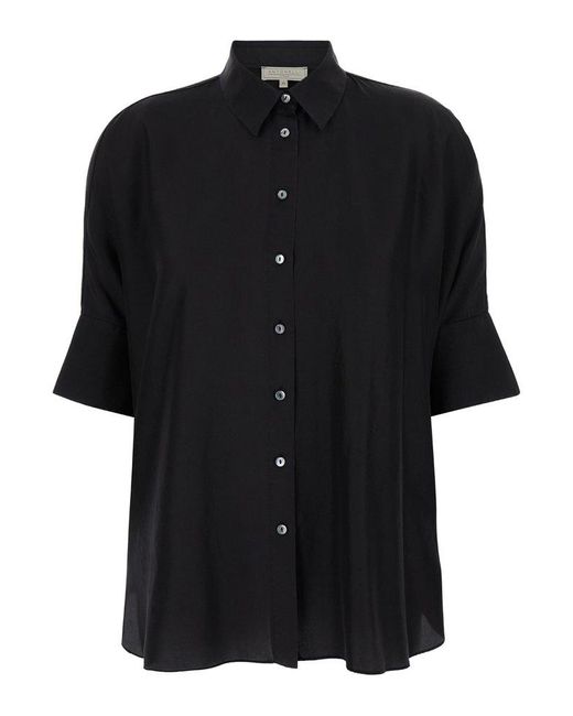 Antonelli Black Bassano Short Sleeved Oversize Shirt