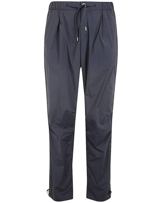 Herno Blue Lightweight Drawstring Track Trousers for men