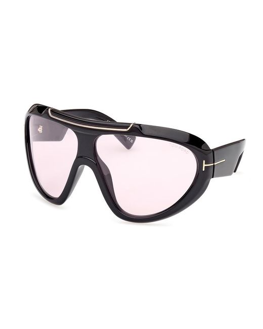 Tom Ford Black Shield Frame Sunglasses