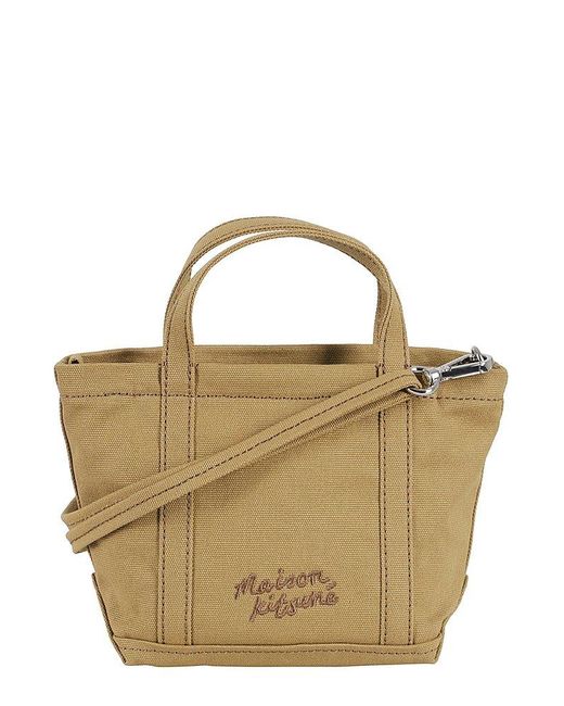 Maison kitsune tote bag sale