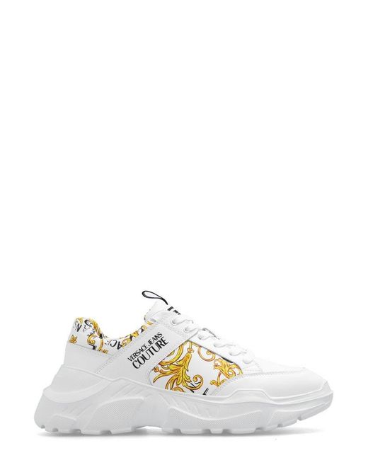 Versace White Speedtrack Baroccoflage-print Lace-up Sneakers for men