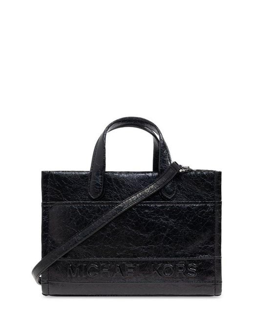MICHAEL Michael Kors Black Logo Embossed Tote Bag