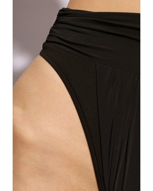Balmain Black Ruffle Detailed Two-piece Swimsuit