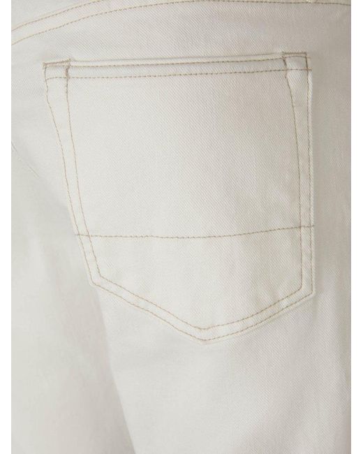 Tom Ford White Logo Patch Slim-fit Jeans for men