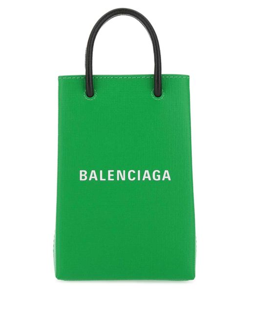 Balenciaga Green Phone Holder Crossbody Bag