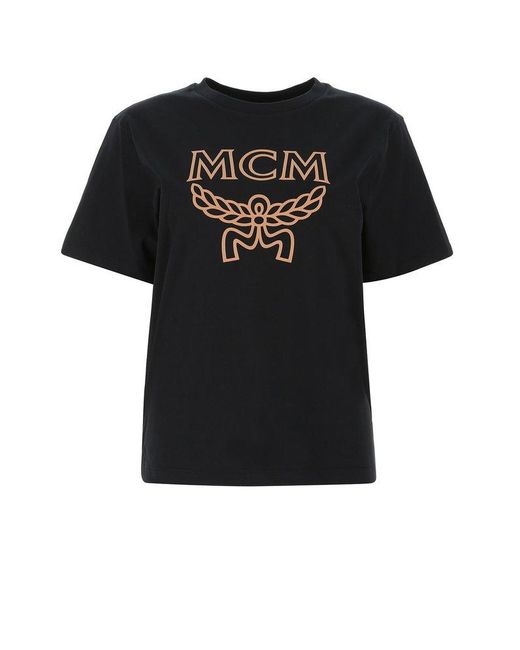 MCM Cotton Logo Printed Crewneck T 