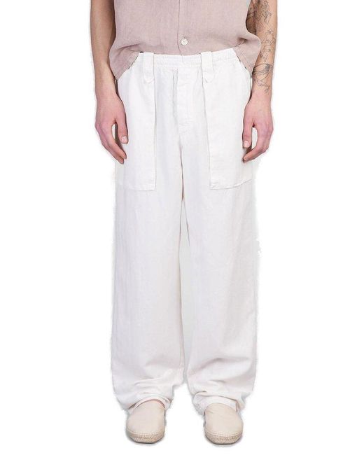 Aspesi White Poplin Trousers for men
