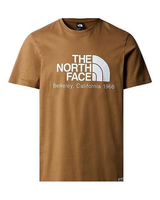 The North Face Brown Logo-printed Crewneck T-shirt for men