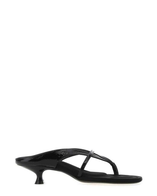 Khaite Leather Monroe Thong-strap Slip-on Sandals in Black | Lyst Australia