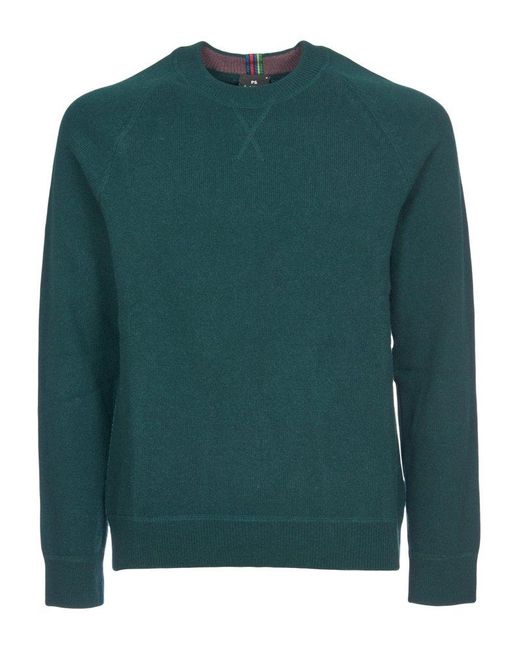 PS by Paul Smith Green Crewneck Knitted Jumper for men
