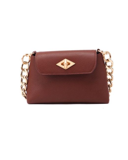 Ballantyne Red Diamond Quilted Chain-linked Crossbody Bag