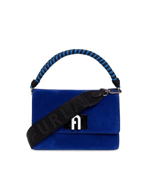 Furla Blue Rope-strapped Top Handle Bag