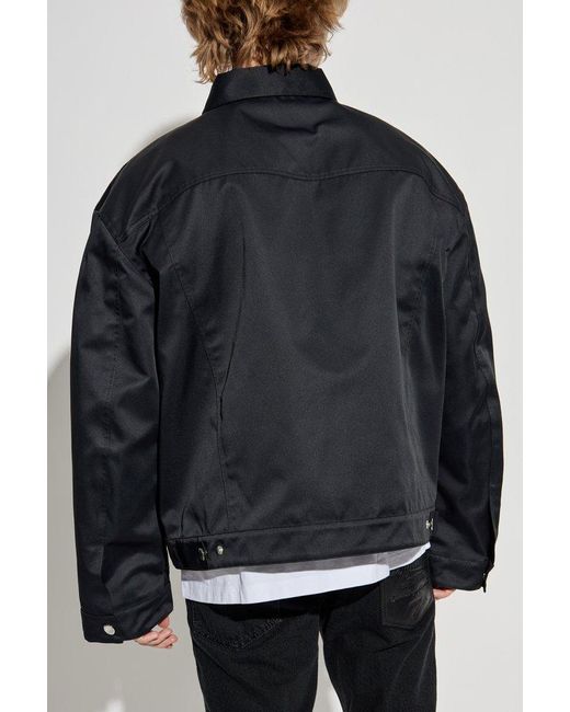 DSquared² Blue Logo Label Oversized Jacket for men