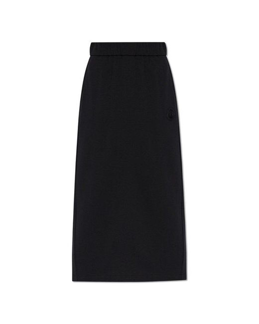 Moncler Black Skirt With Logo,