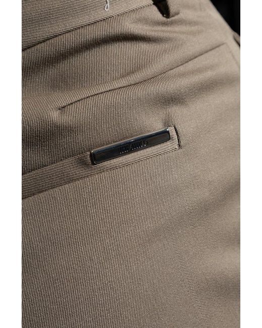 The Attico Gray Wool Trousers