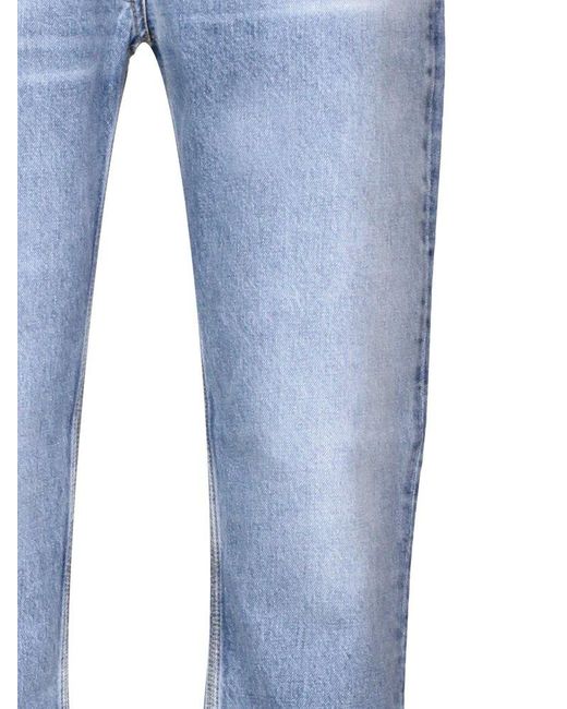 Givenchy Blue 4g Plaque Straight-leg Jeans