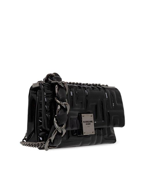 Balmain Black ‘1945’ Quilted Shoulder Bag