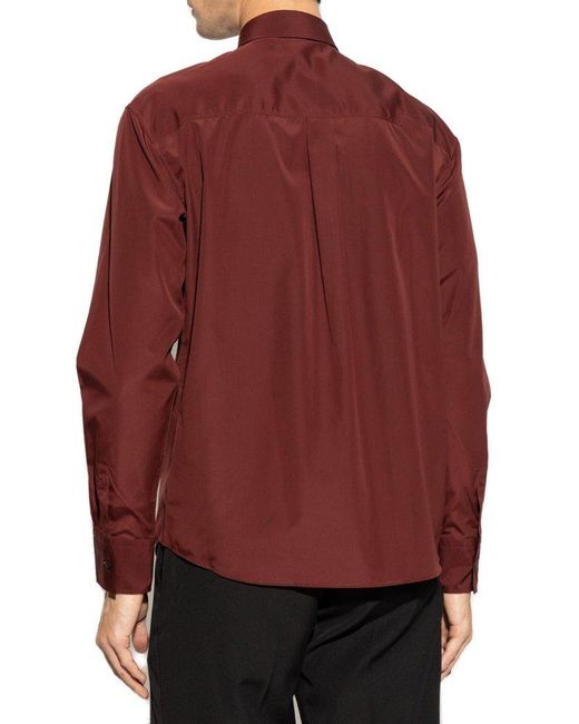 Ferragamo Red Shirt With Pocket for men